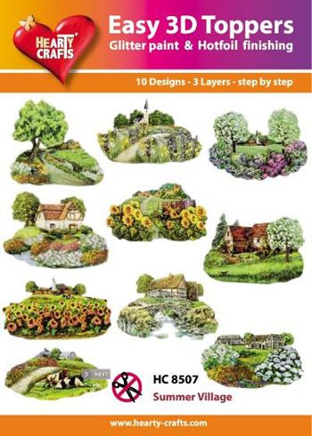 Hearty Crafts Easy 3D Toppers 3D-paketti kevätmaisemat