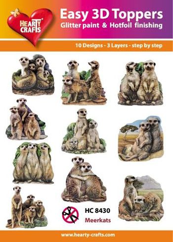 Hearty Crafts Easy 3D Toppers 3D-paketti mangusti