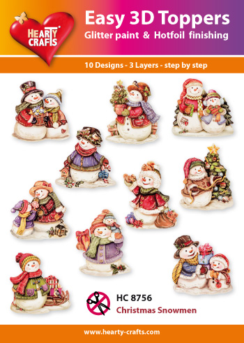Hearty Crafts Easy 3D Toppers 3D-paketti lumiukko