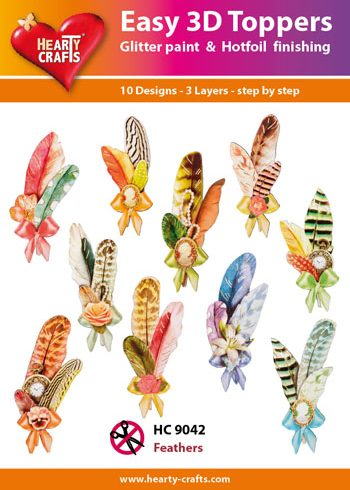 Hearty Crafts Easy 3D Toppers 3D-paketti sulka