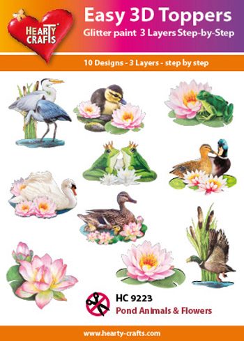 Hearty Crafts Easy 3D Toppers 3D-paketti vesilinnut