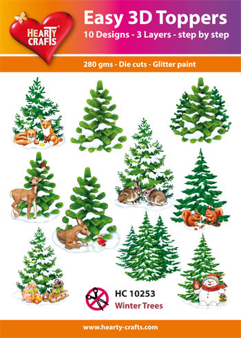 Hearty Crafts Easy 3D Toppers 3D-paketti kuuset