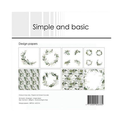 SImple and Basic – Green Softness paperilajitelma 15x 15 cm