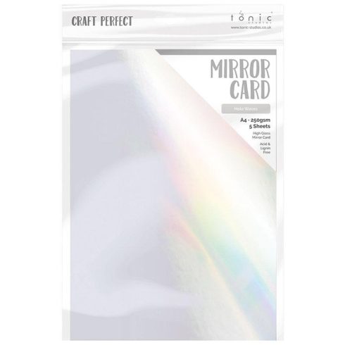 Tonic Studios Mirror Card Peilikartonki Helmiäinen A4 250g (5kpl)