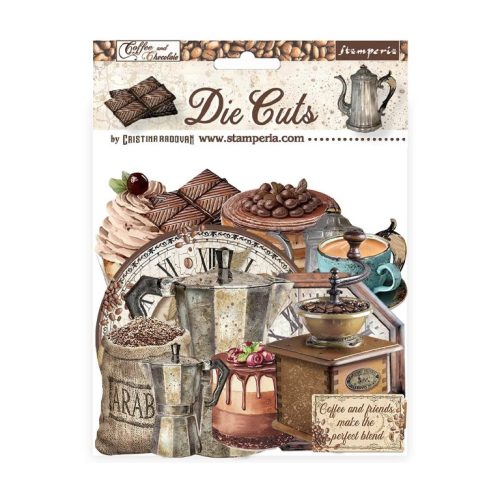 Stamperia – Die Cuts Coffee and Chocolate isot kartonkikuvat (53 kpl)