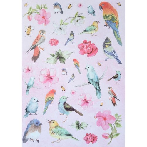 Studio Light Die Cut Designer Paper Pad – Spring Birds paperilehtio A4 2