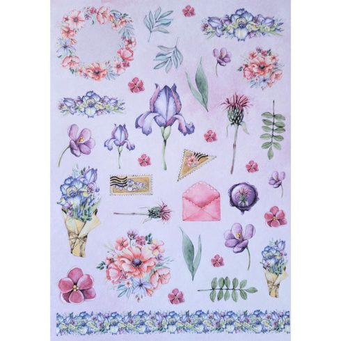 Studio Light Die Cut Designer Paper Pad – Wildflowers paperilehtio A4 1