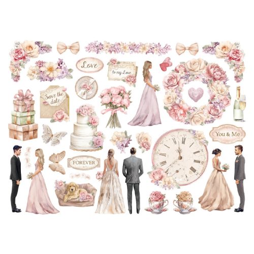 Stamperia – Die Cuts Romance Forever isot kartonkikuvat (36 kpl)1