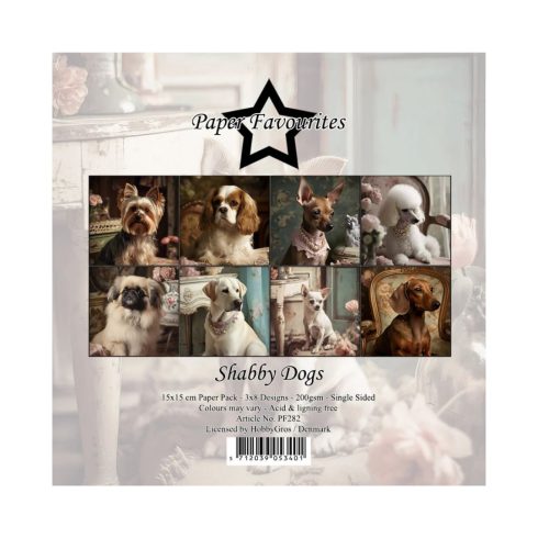 Paper Favourites – Shabby Dogs paperilajitelma 15 x 15 cm