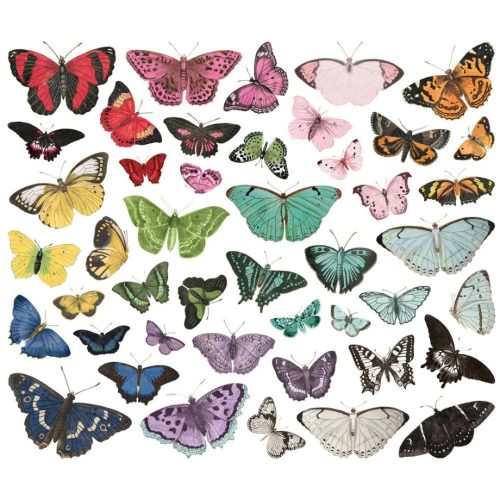 Simple Stories – Butterfly Bits Pieces Essential Color Palette leikekuvat 45 kpl 1