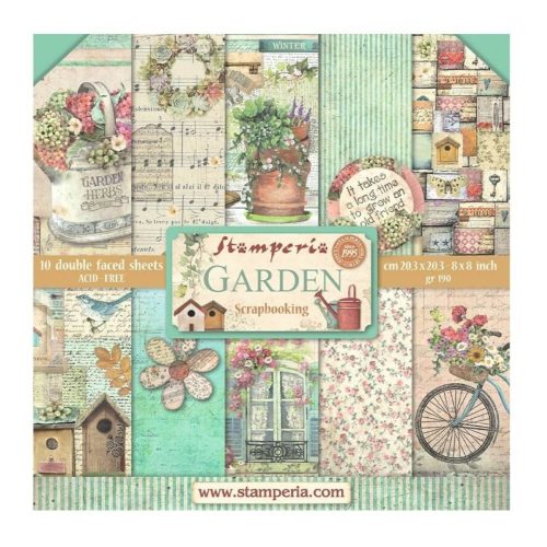 Stamperia – Garden paperilajitelma 20 x 20 cm