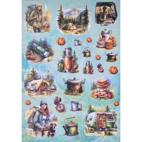 Studio Light Die Cut Designer Paper Pad – Adventure Awaits paperilehtio A4 8