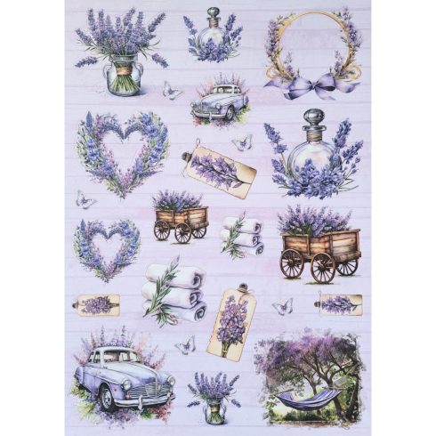 Studio Light Die Cut Designer Paper Pad – Lavender Season paperilehtio A4 2 1