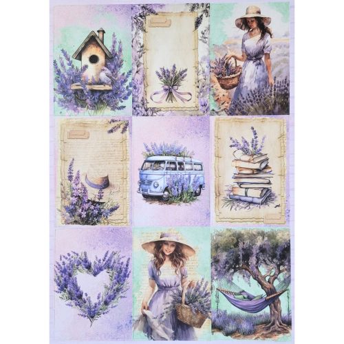 Studio Light Die Cut Designer Paper Pad – Lavender Season paperilehtio A4 3