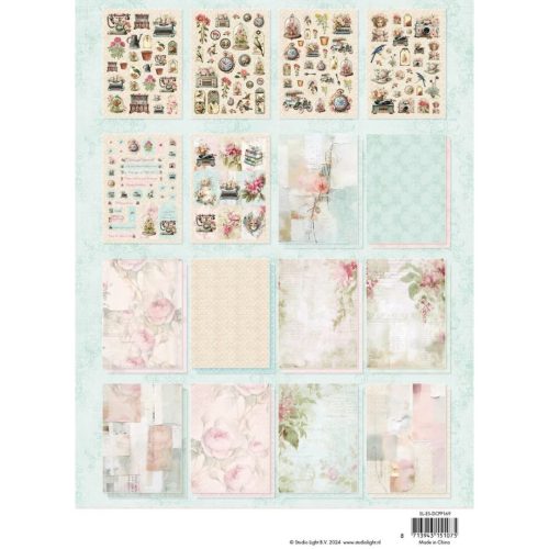 Studio Light Die Cut Designer Paper Pad – Shabby Chic paperilehtio A4 1