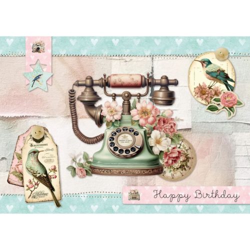 Studio Light Die Cut Designer Paper Pad – Shabby Chic paperilehtio A4 2