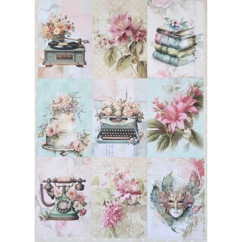 Studio Light Die Cut Designer Paper Pad – Shabby Chic paperilehtio A4 3