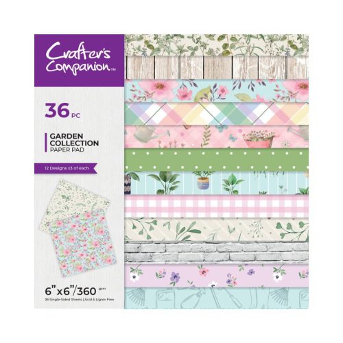 Crafter’s Companion – Garden Collection paperilehtiö 15 x 15 cm