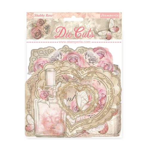 Stamperia – Die Cuts Shabby Rose isot kartonkikuvat (42 kpl)