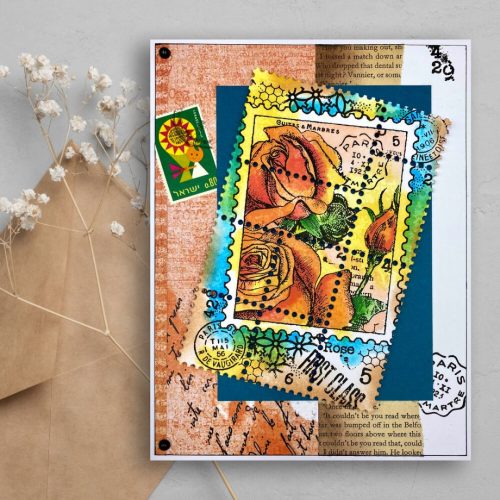 Woodware Clear Stamp – Postal Rose leimasinsetti 2