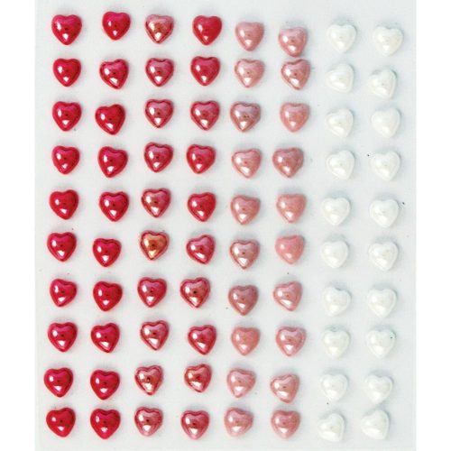 Adhesive Enamel Hearts – Puolihelmet liimataustalla 6mm 1