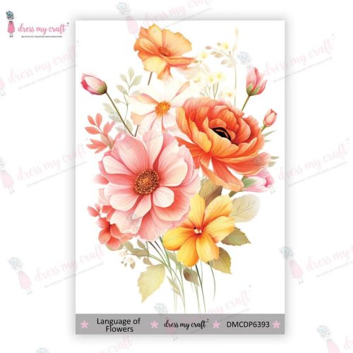 Dress My Craft Transfer Me – LANGUAGE OF FLOWERS vesisiirtokuva A6