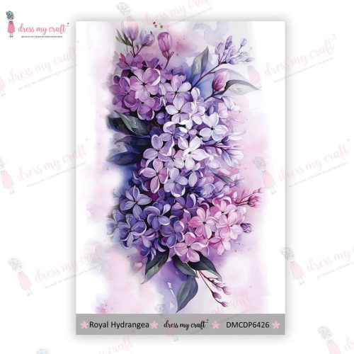 Dress My Craft Transfer Me – ROYAL HYDRANGEA vesisiirtokuva A6