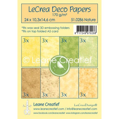 LeCrea Deco Paper – Nature paperilajitelma 10 x 15 cm