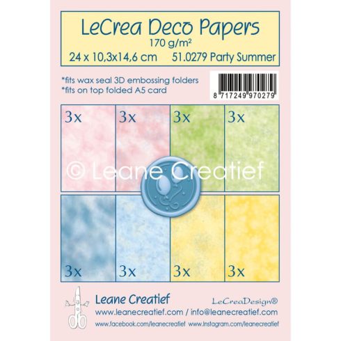LeCrea Deco Paper – Party & Summer paperilajitelma 10 x 15 cm