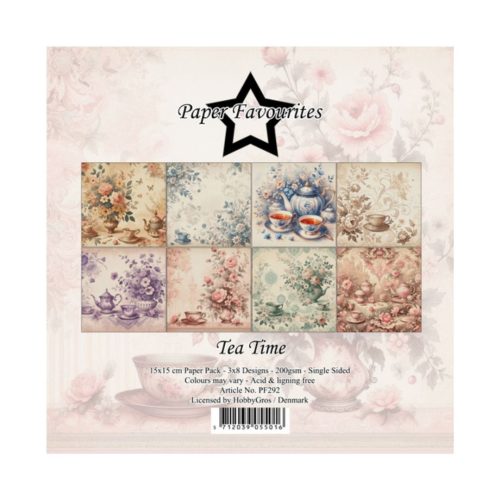 Paper Favourites – Tea Time paperilajitelma 15 x 15 cm