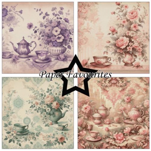 Paper Favourites – Tea Time paperilajitelma 15 x 15 cm2