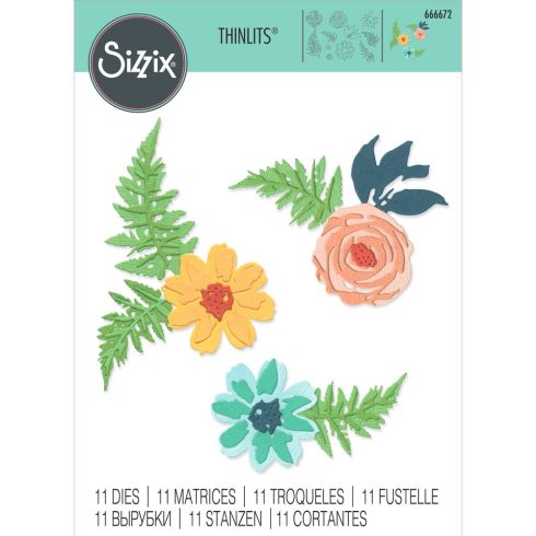 Sizzix Thinlits stanssi – FLOWERS & FERN