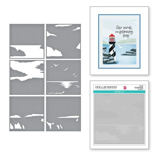 Spellbinders Stencils – Unchanted Waters sapluunat (6kpl)