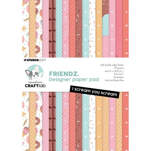 Studio Light Friendz Design Paper – I Scream You Scream paperilehtiö (A5)