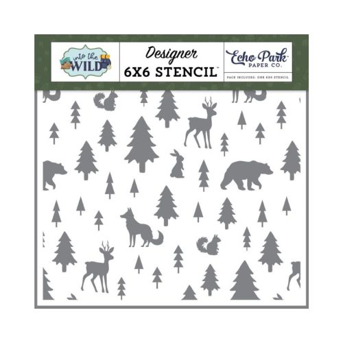 Carta Bella Designer Stencil – Camping Creatures sapluuna