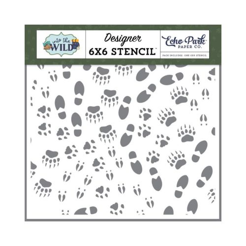 Carta Bella Designer Stencil – Trail Tracks sapluuna