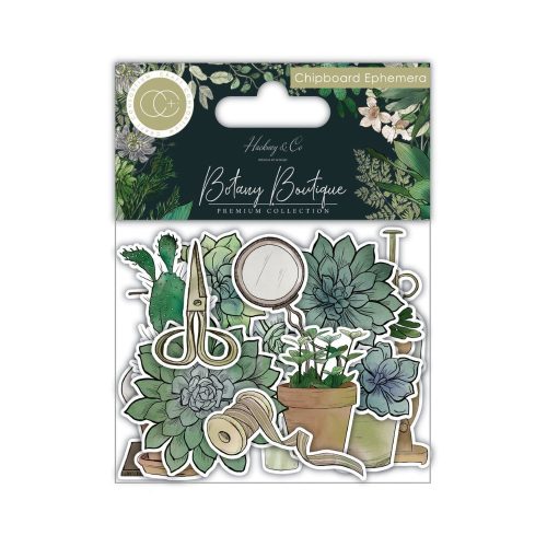 Craft Consortium – Botany Boutique Chipboard Ephemera kartonkikuvat (29 kpl)