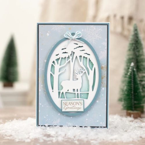 Crafters Companion Stamp and Die stanssi ja leimasin – CHRISTMAS WOODLAND 1