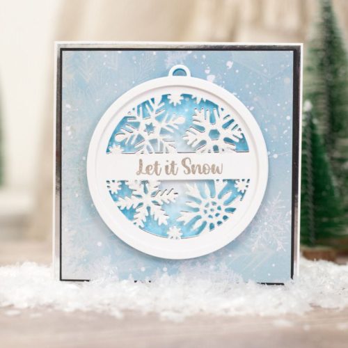 Crafters Companion Stamp and Die stanssi ja leimasin – LET IT SNOW 1