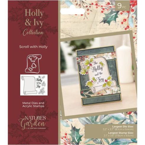 Crafter’s Companion Stamp and Die stanssi ja leimasin – SCROLL WITH HOLLY