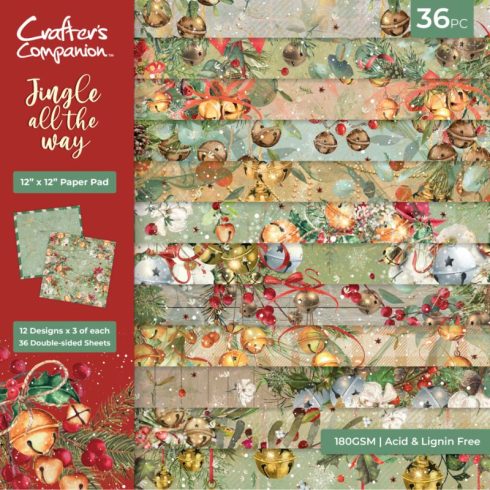 Crafter's Companion – Jingle all the Way paperilehtiö 30 x 30 cm