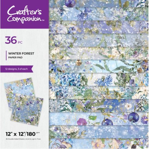 Crafter's Companion – Winter Forest paperilehtiö 30 x 30 cm