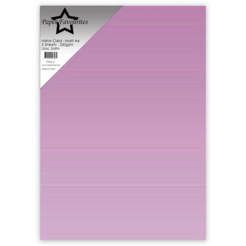 Paper Favourites Mirror Card Matt Lilac Satin – Peilikartonki A4 250g (5 kpl)