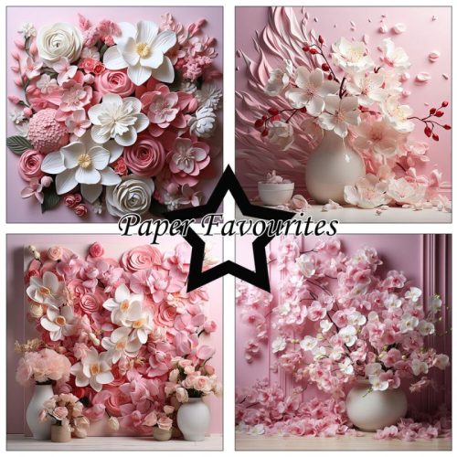 Paper Favourites – Wedding Flowers paperilajitelma 15 x 15 cm 1