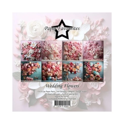 Paper Favourites – Wedding Flowers paperilajitelma 15 x 15 cm