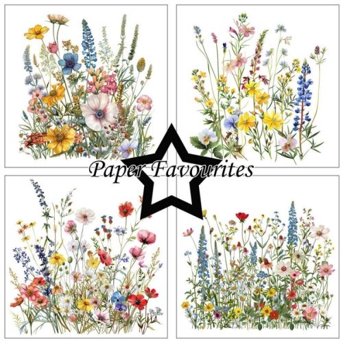 Paper Favourites – Wild Flowers paperilajitelma 15 x 15 cm 1