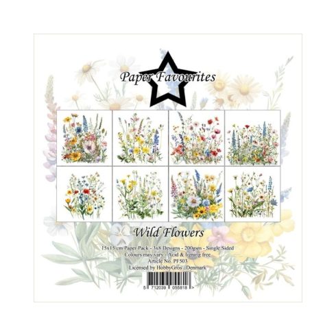 Paper Favourites – Wild Flowers paperilajitelma 15 x 15 cm