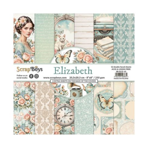 ScrapBoys – Elizabeth paperilehtiö 20 x 20 cm