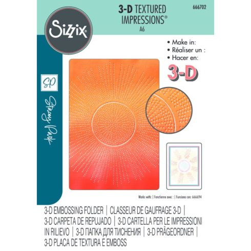Sizzix 3D kohokuviointikansio Textured Impressions – COSMOPOLITAN, SHINE BRIGHT (A6)