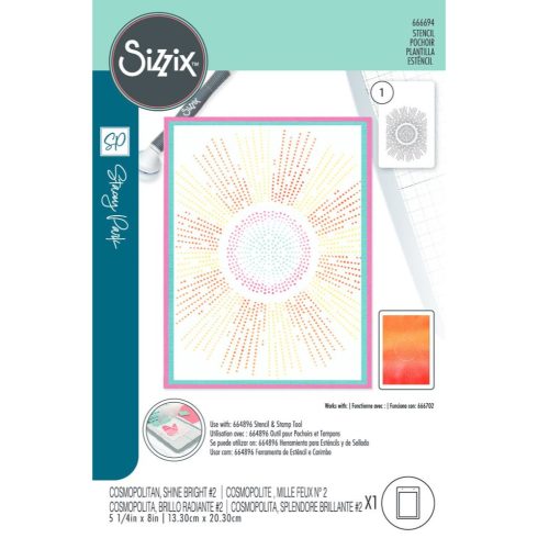 Sizzix Stencil – Cosmopolitan, Shine Bright #2 sapluuna